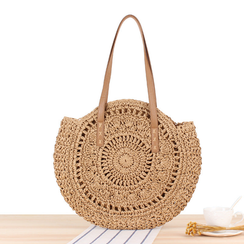 Sac à main Rond en paille - Style Bohème Chic