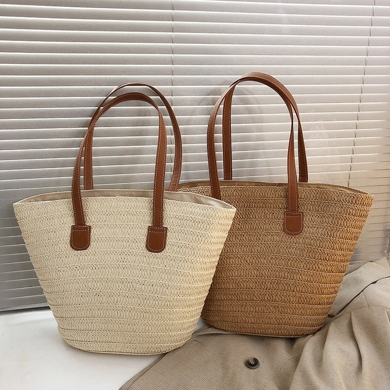 Sac à main Fourre-tout en Paille - Tendance Style Urbain pour Femme