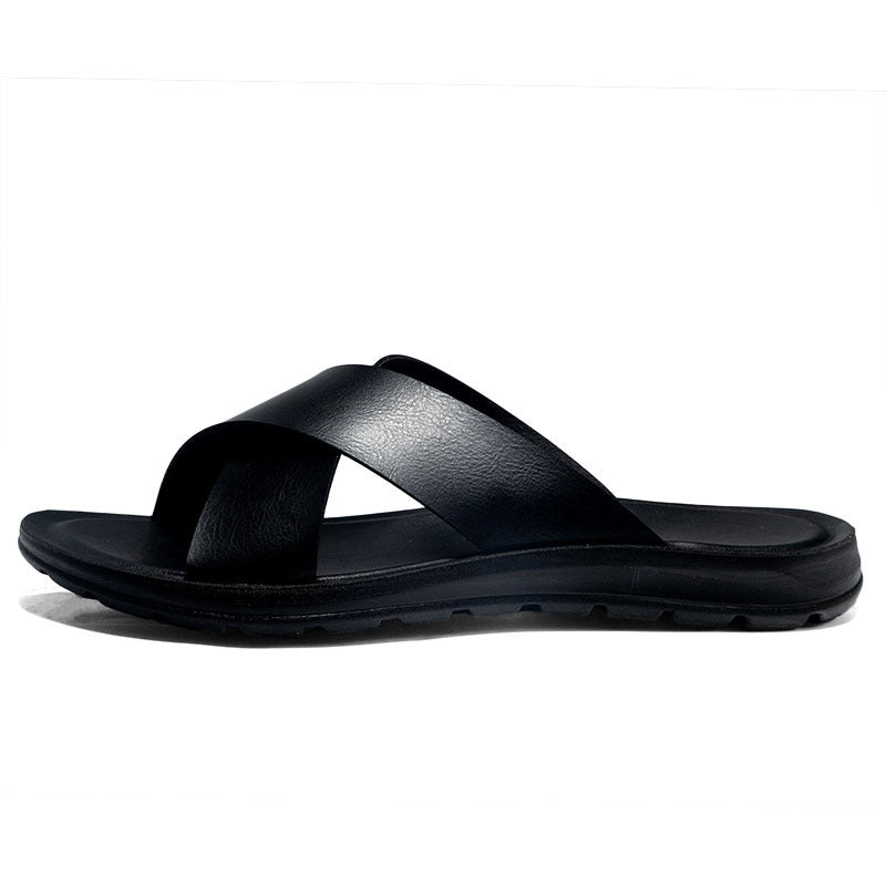 Mules Homme Aspect Cuir - Antidérapantes à Semelle Souple