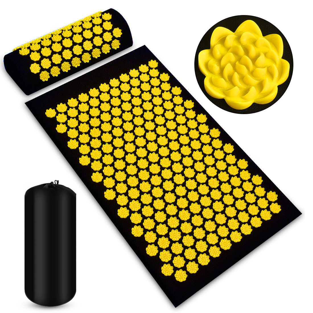 Tapis & Oreiller Fleurs Lotus Yoga - Stimulez vos points d'acupression