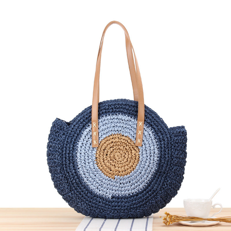 Sac à main Rond en paille - Style Bohème Chic