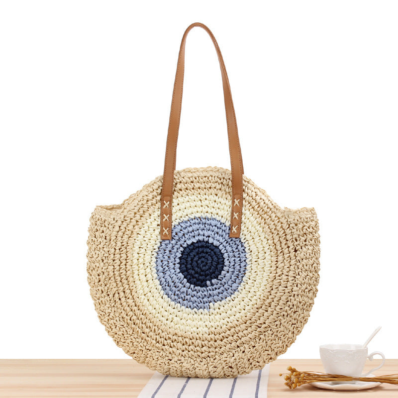 Sac à main Rond en paille - Style Bohème Chic