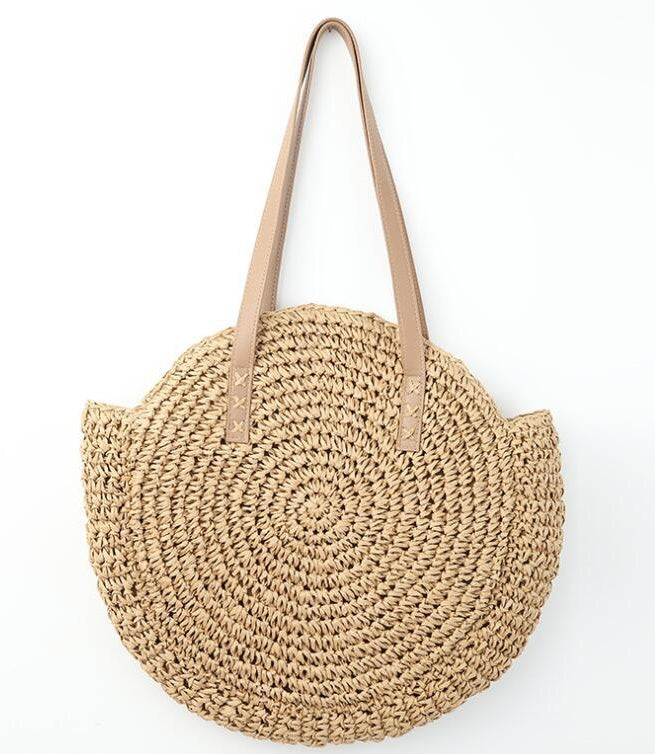 Sac à main Rond en paille - Style Bohème Chic
