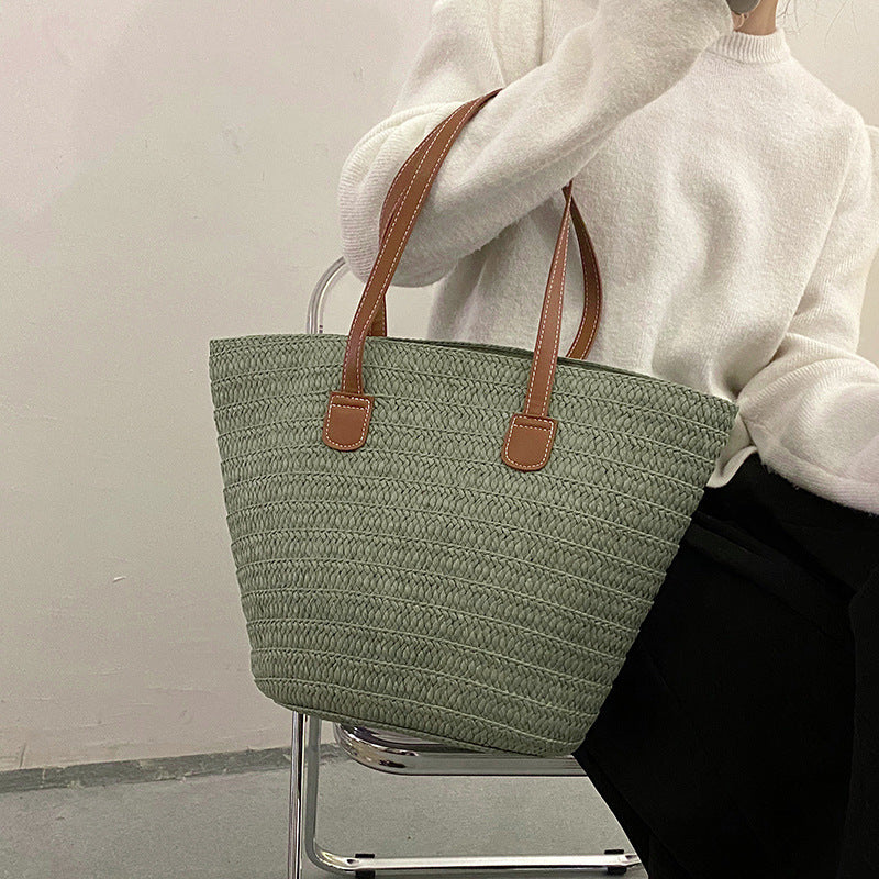 Sac à main Fourre-tout en Paille - Tendance Style Urbain pour Femme