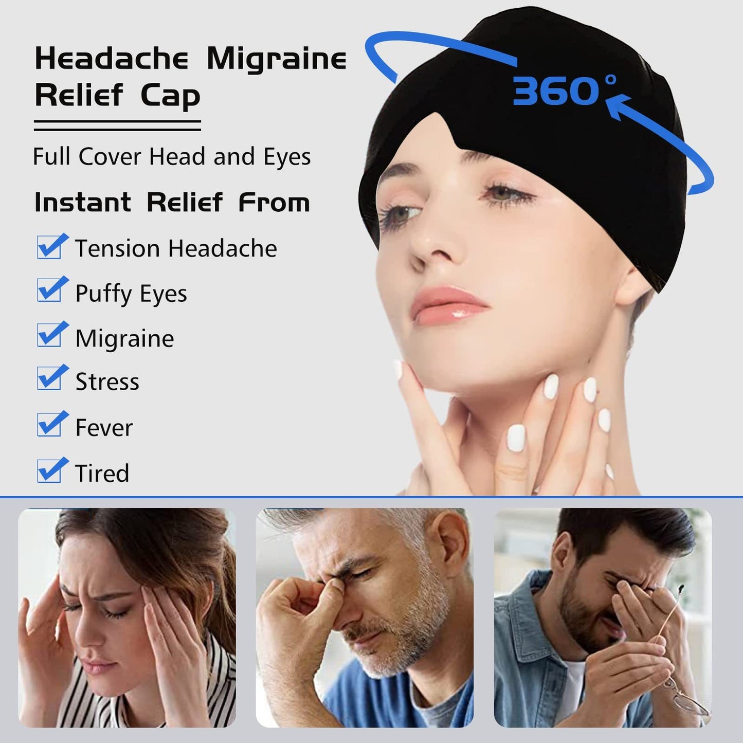 Masque Anti-Migraine en Lycra - Solution naturelle