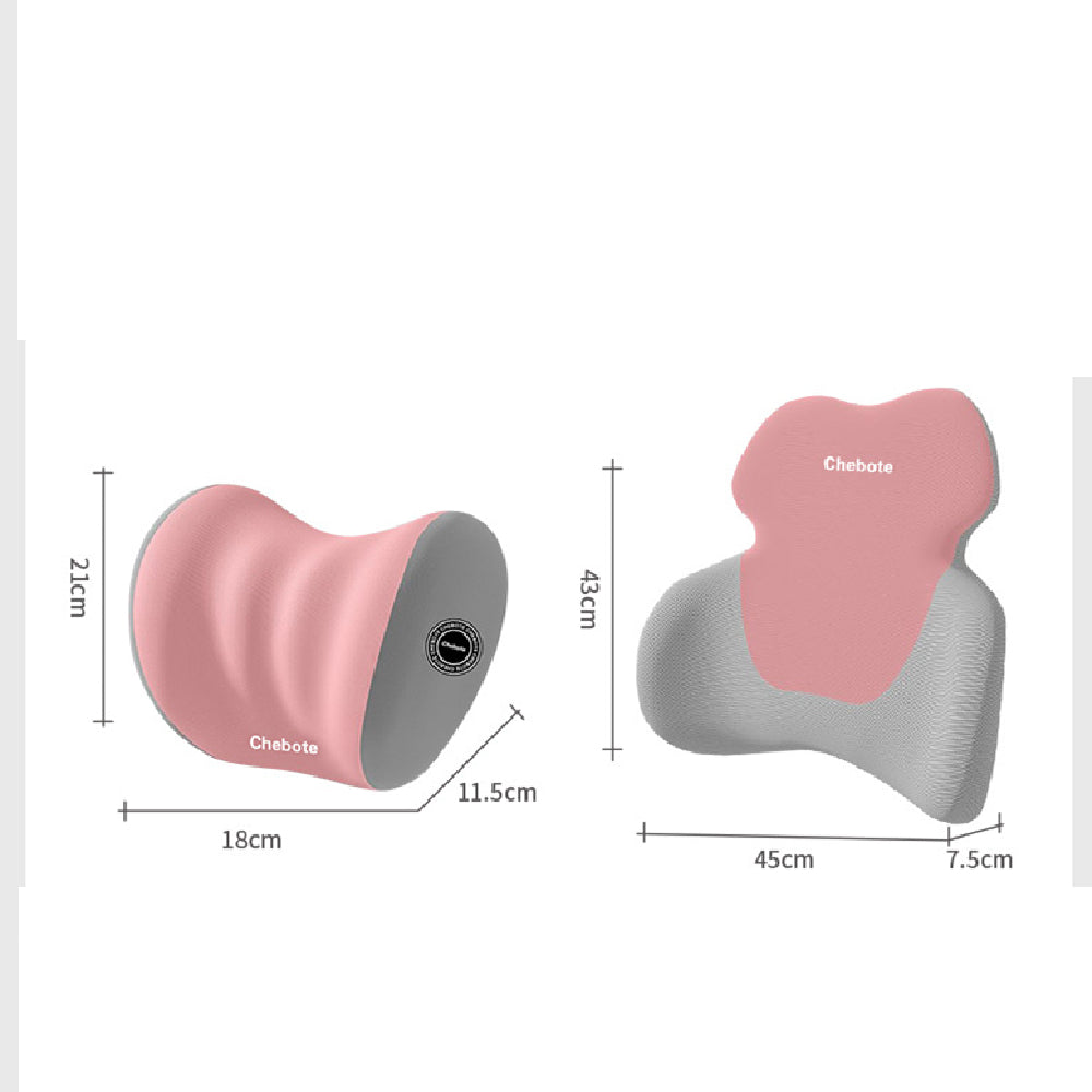 Coussin Dorsal & Appui tête à Mémoire de Forme - Conduite confortable