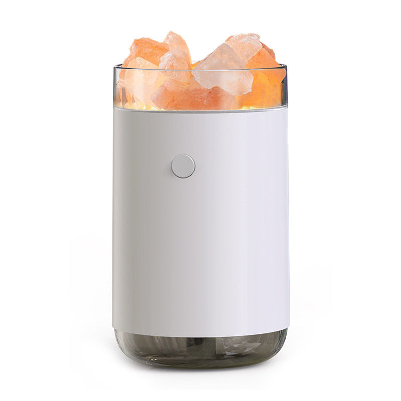 Humidificateur en cristal de sel naturel – Diffuseur d'arômes & lumière apaisante