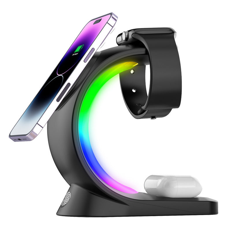 Chargeur magnétique 3-en-1 avec LED – Charge rapide et design moderne
