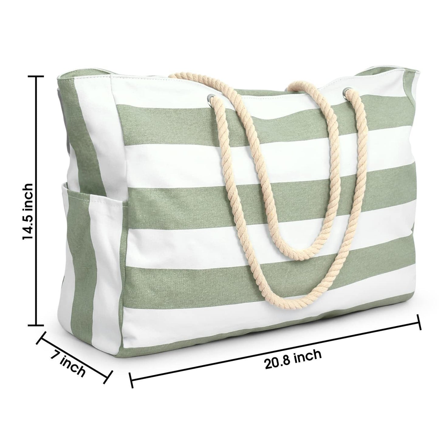 Sac Fourre-Tout Rayé Femme - Grand Bag Pratique et Tendance