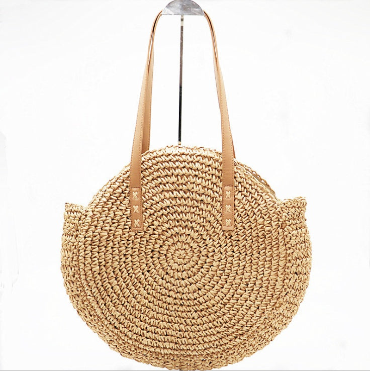Sac à main Rond en paille - Style Bohème Chic