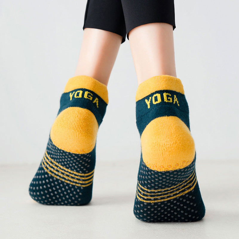 Chaussettes Yoga Fitness Antidérapantes en Coton
