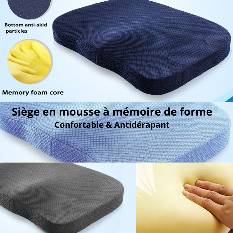 Coussin de Siège Ergonomique à Mémoire de Forme - Confort et Soutien