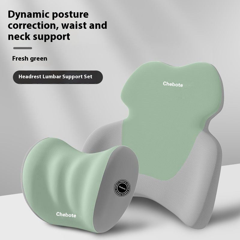 Coussin Dorsal & Appui tête à Mémoire de Forme - Conduite confortable