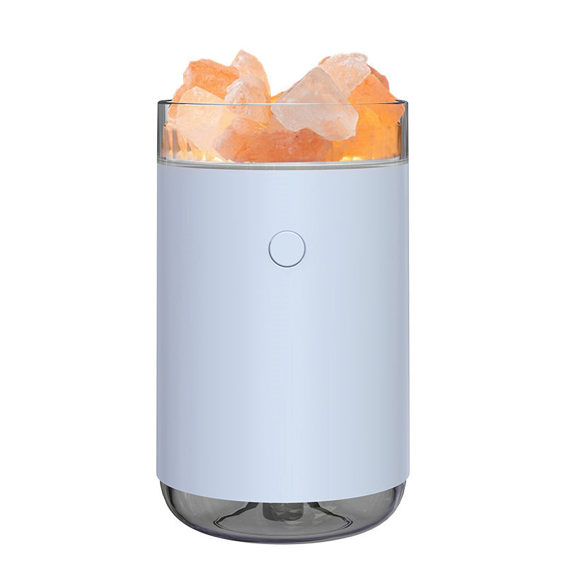 Humidificateur en cristal de sel naturel – Diffuseur d'arômes & lumière apaisante