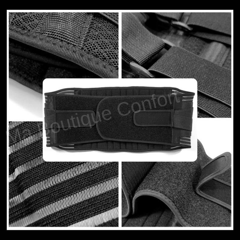 Ceinture lombaire ses différentes parties attaches et sangles
