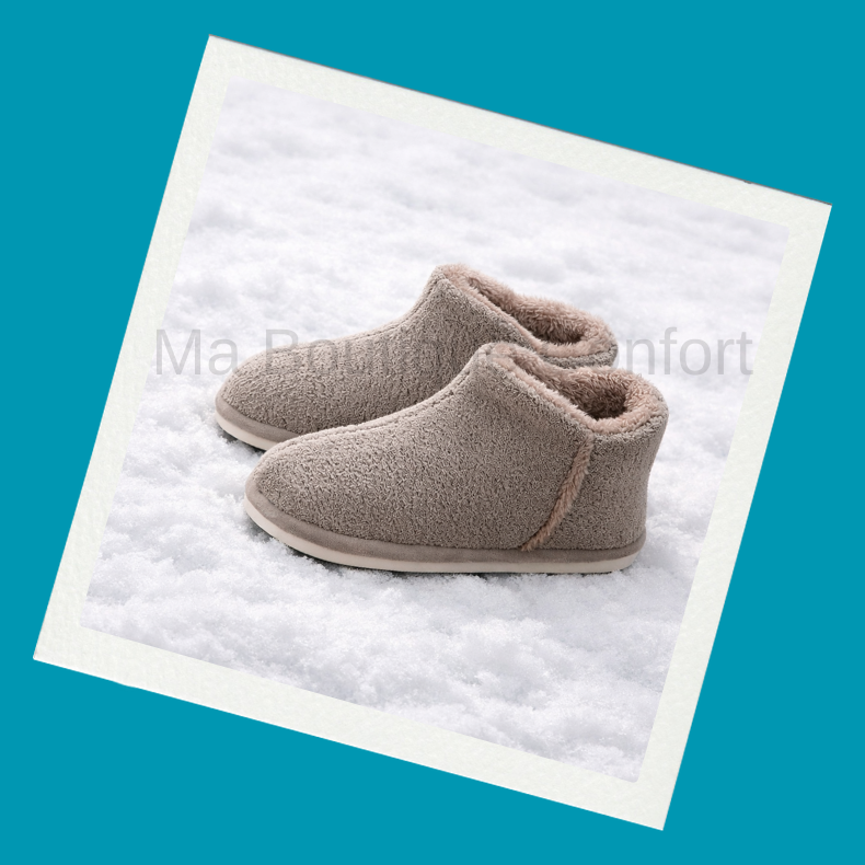 Chaussons d’intérieur en coton peluche – Unisexe, confortables et chauds