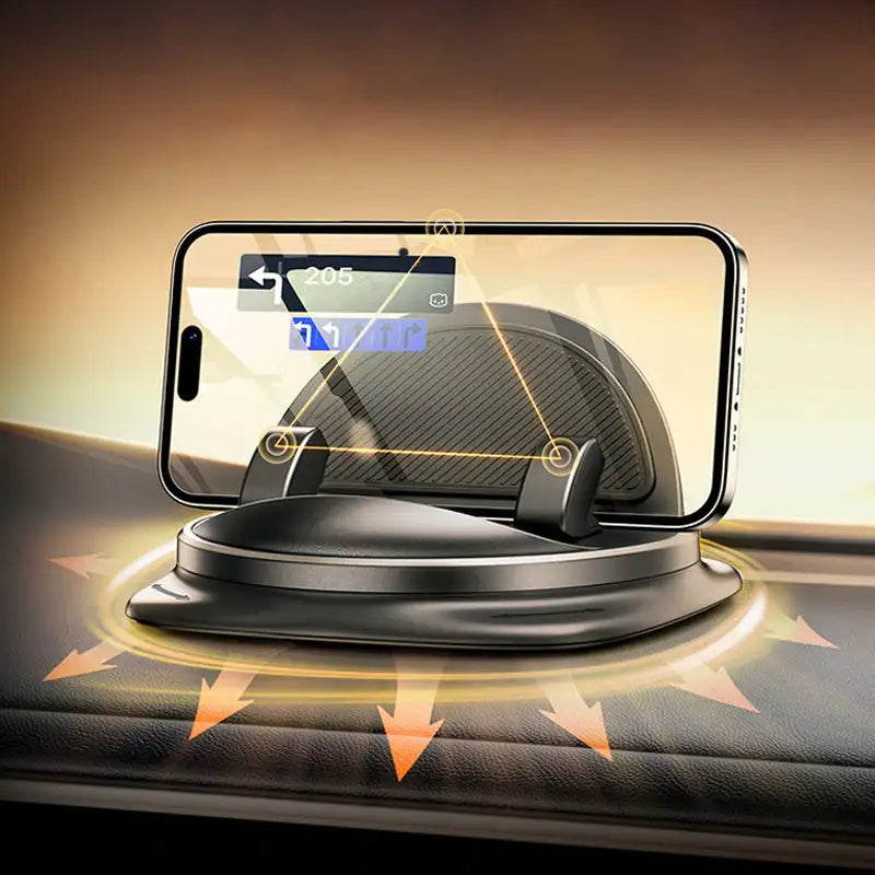Support téléphone voiture - Stable & Rotatif, idéal pour la navigation