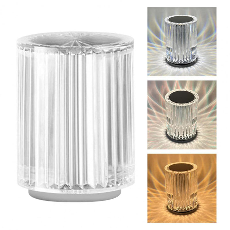 Lampe LED à intensité variable Design Cristal– 16 Couleurs & Télécommande