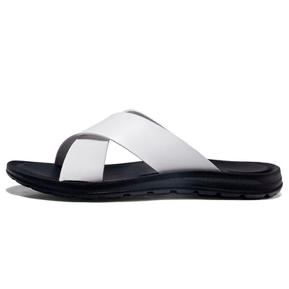 Mules  Homme Aspect Cuir - Antidérapantes à Semelle Souple