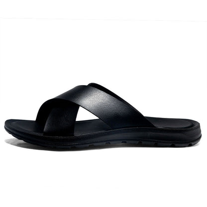 Mules  Homme Aspect Cuir - Antidérapantes à Semelle Souple