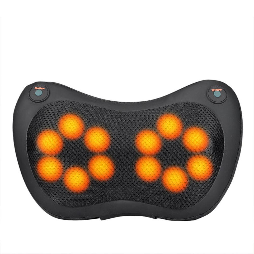 Coussin Masseur Cervicales Shiatsu Électrique 12 Têtes - Soulage & Relaxant