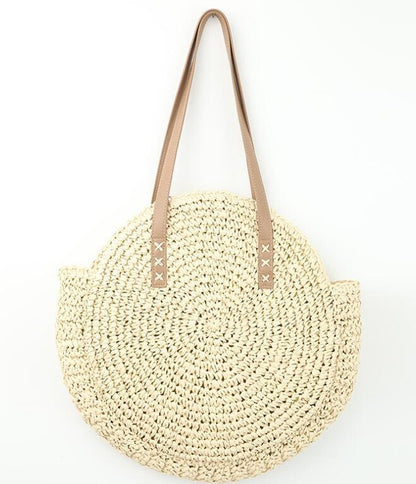 Sac à main  Rond en paille - Style Bohème Chic