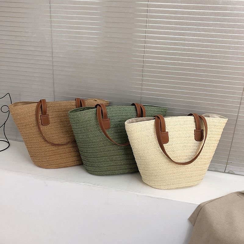 Sac à main Fourre-tout en Paille - Tendance Style Urbain pour Femme