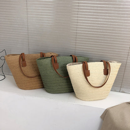 Sac à main Fourre-tout en Paille - Tendance Style Urbain pour Femme