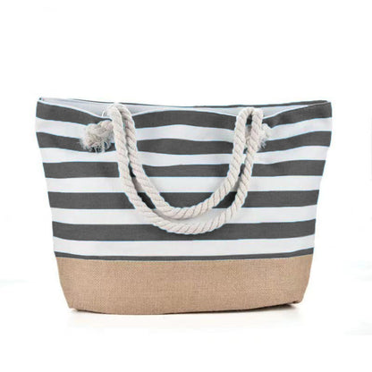 Sac de Plage Rayé Femme - Sac Fourre-Tout , Style Marin