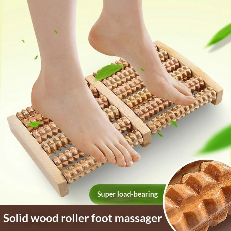 Rouleau de massage en bois - Masseur relaxant plantaire