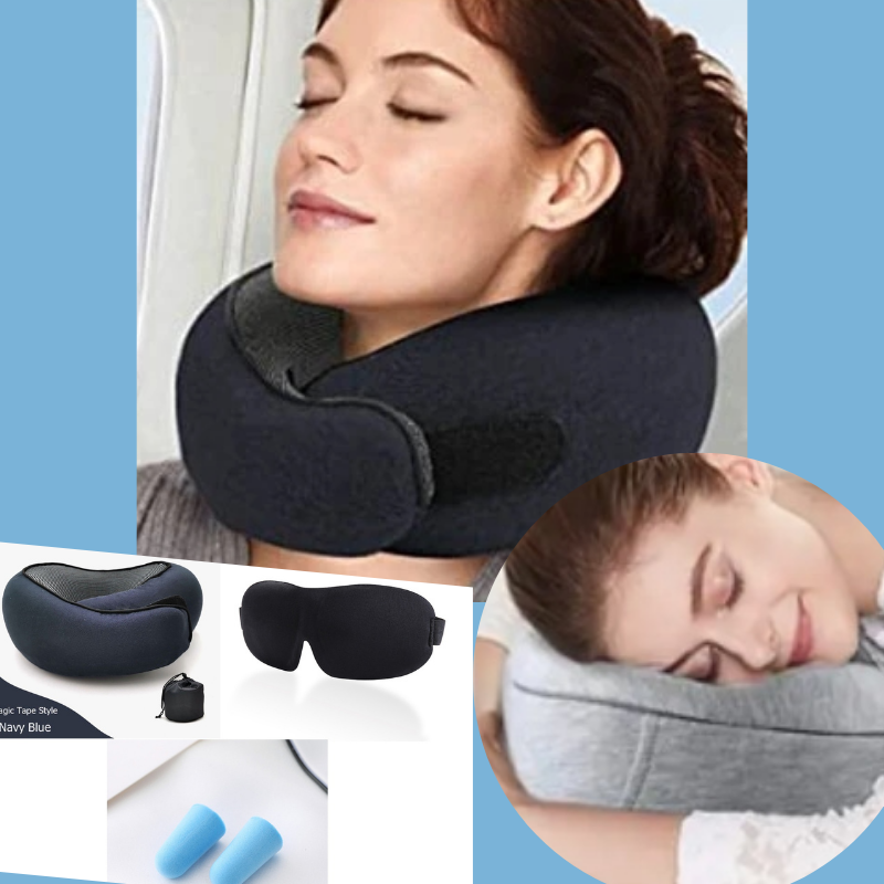 Oreiller de voyage ergonomique en mousse mémoire – Confort Cervical