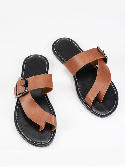 Sandales Femme Confortables Plates à Boucle et entre - doigts