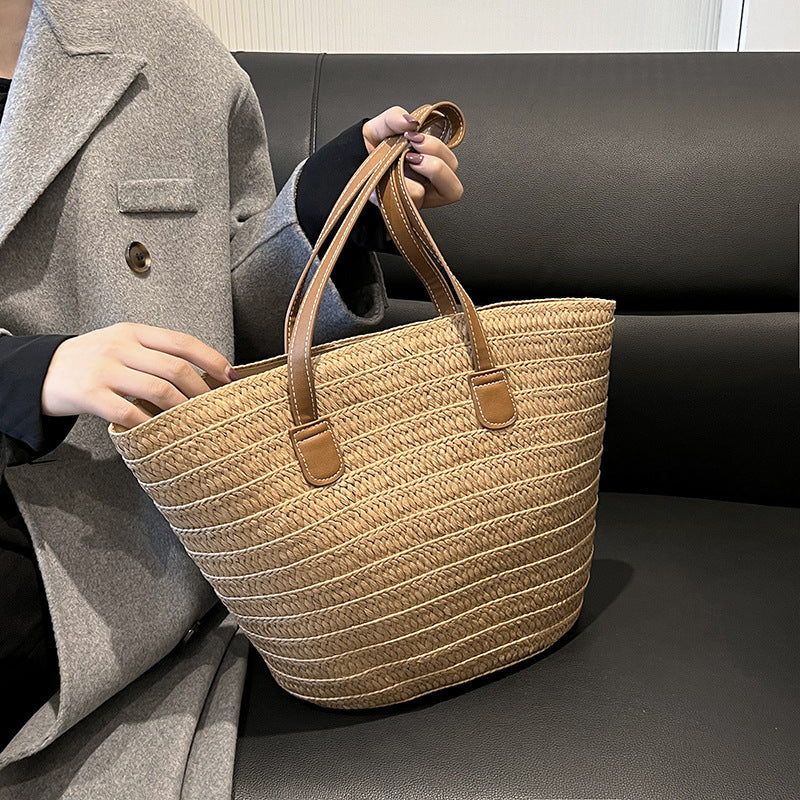 Sac à main Fourre-tout en Paille - Tendance Style Urbain pour Femme