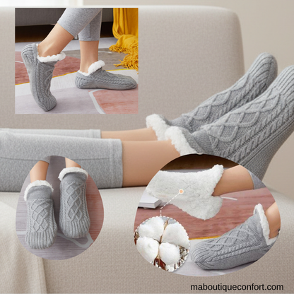 Chaussons d'intérieur chaud et confortable unisexe