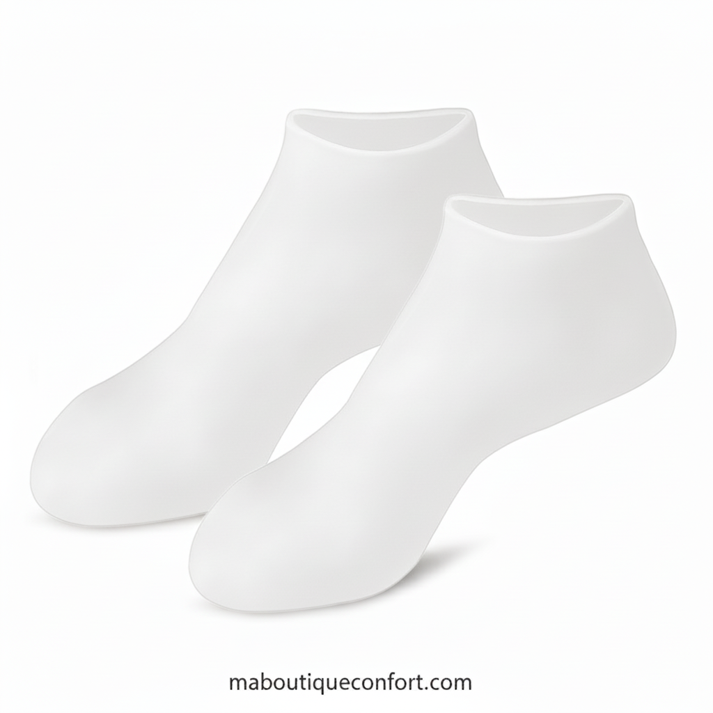 Chaussettes facilitant l'hydratation pour peau sèche rugueuse 