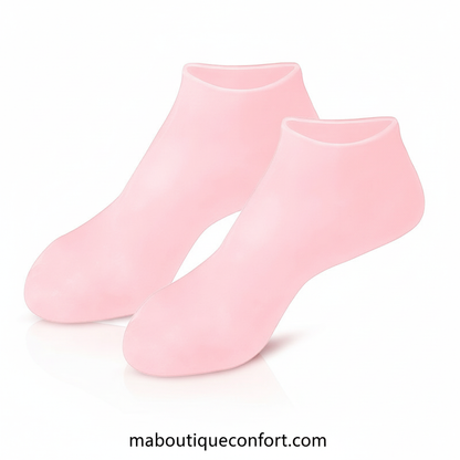 Chaussettes facilitant l'hydratation pour peau sèche rugueuse 