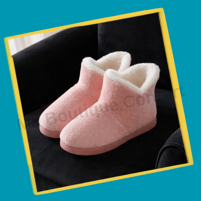 Chaussons  d’intérieur en coton peluche – Unisexe, confortables et chauds