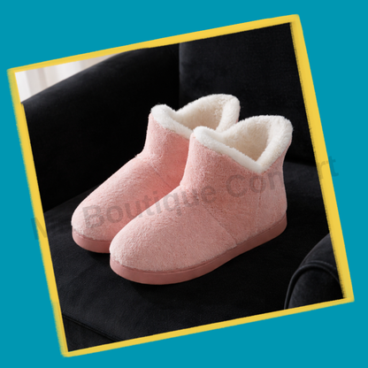 Chaussons  d’intérieur en coton peluche – Unisexe, confortables et chauds