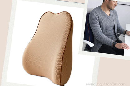 Coussin Dorsal Ergonomique à Mémoire de Forme - Confort et Soutien