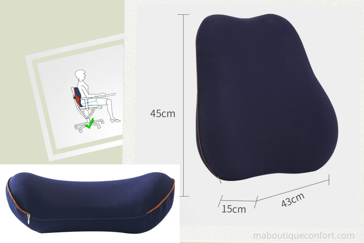 Dimensions du coussin dorsal 