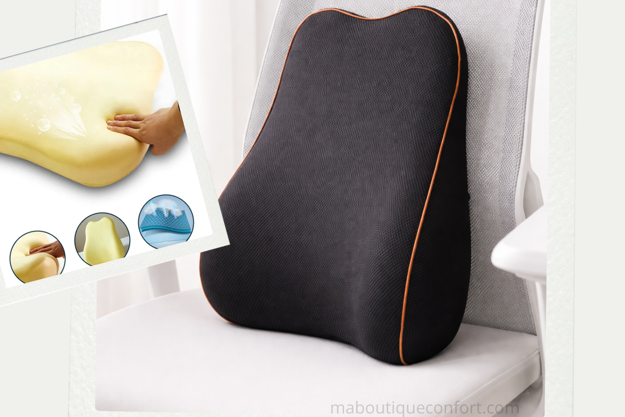 Coussin posé sur le fauteuil pour confort psotural