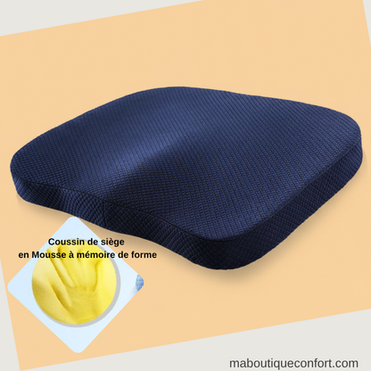 Coussin de Siège Ergonomique à Mémoire de Forme - Confort & Soutien