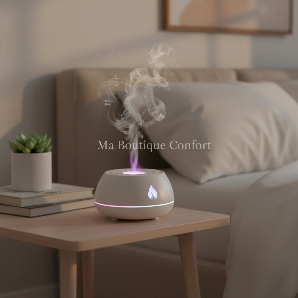 Lampe d'ambiance relaxante avec effet LED aux couleurs changeantes 