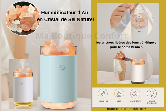 Humidificateur d’air en cristal naturel pour une atmosphère apaisante et relaxante