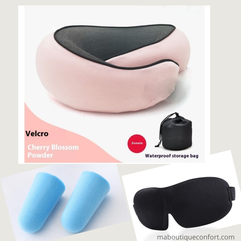 Oreiller de voyage ergonomique en mousse mémoire – Confort Cervical