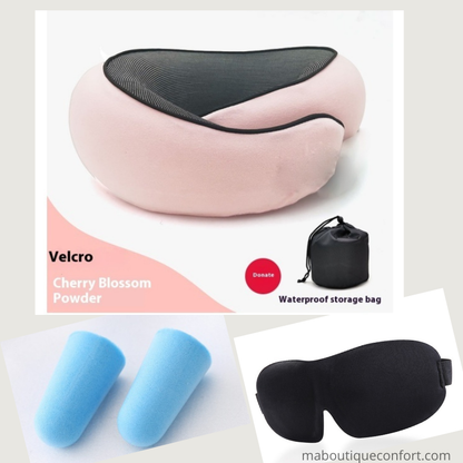 Oreiller de voyage ergonomique en mousse mémoire – Confort Cervical
