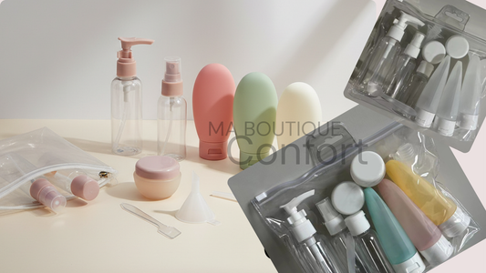 Kit de Flacons et Contenants de Voyage –  Pratique & Réutilisable