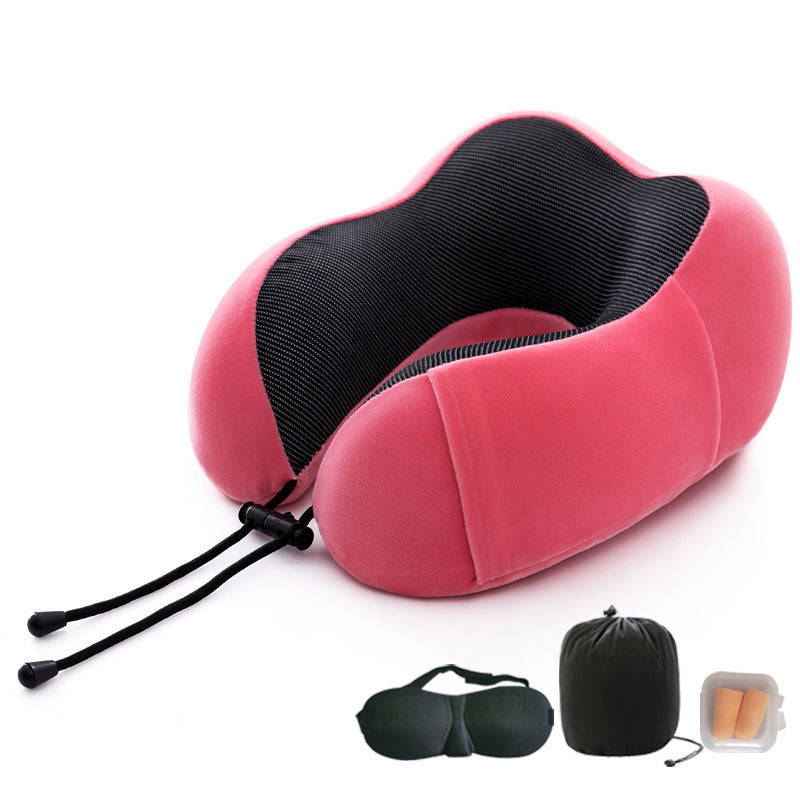 Kit de Voyage Confort - Oreiller Cervical Ergonomique, Masque de Sommeil & Bouchons d’Oreilles