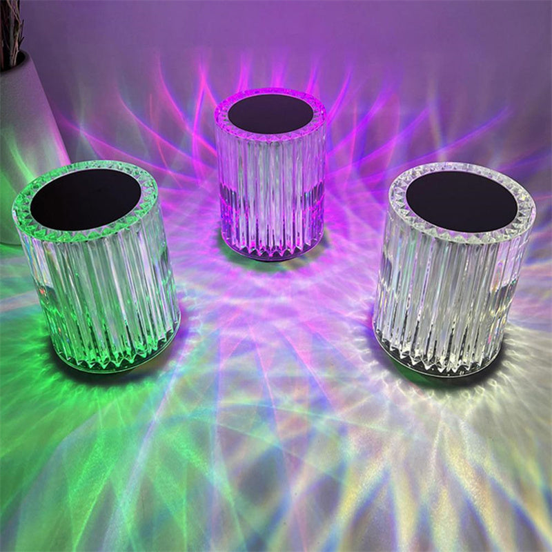 Lampe LED à intensité variable Design Cristal– 16 Couleurs & Télécommande