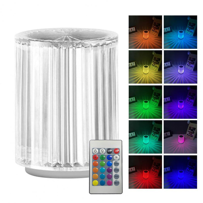 Lampe LED à intensité variable Design Cristal– 16 Couleurs & Télécommande